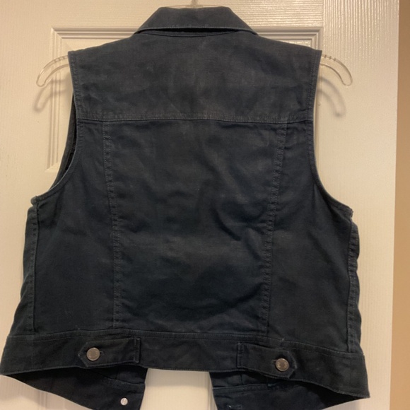 J. Jill Navy Linen Vest xs - Picture 2 of 2